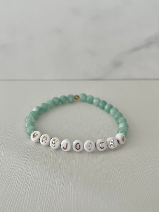 Rejoice green jade stone bracelet