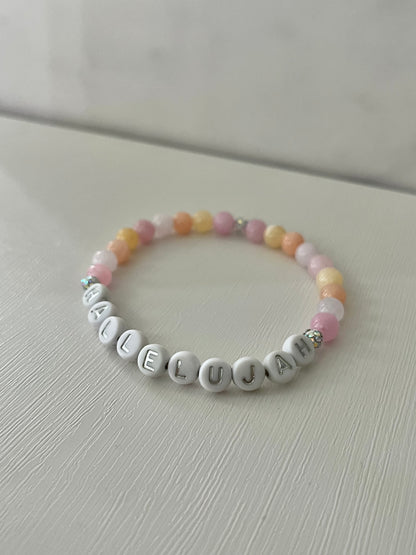 HALLELUJAH multicolored jade bracelet with sequined beads