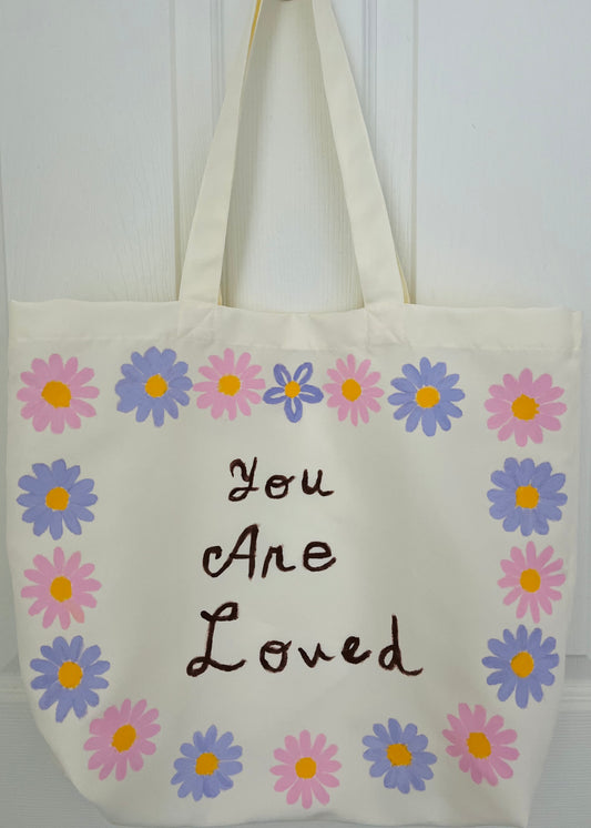 You are loved reusable tote bag