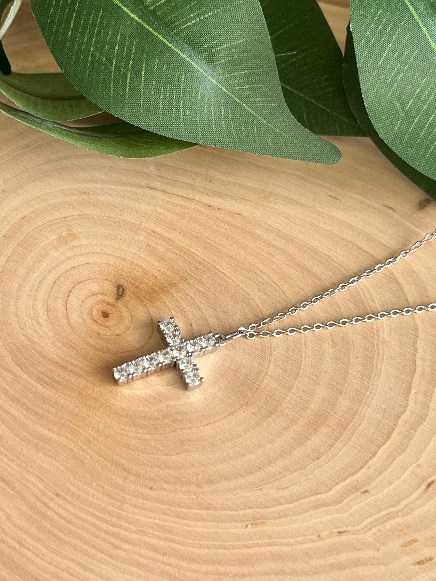 Silver Necklace with Cross Pendant – Christian Jewelry