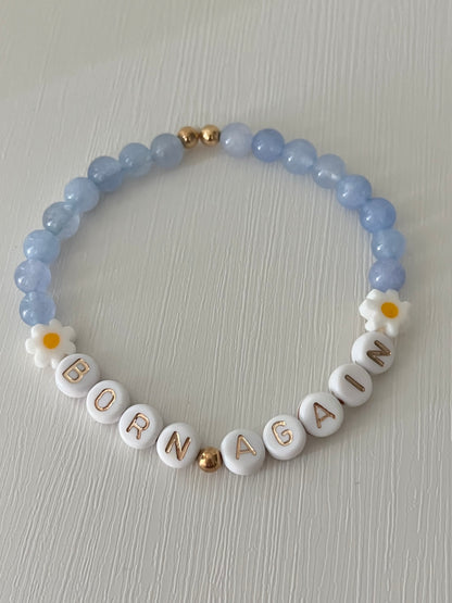 Sky Blue Born Again Beaded Bracelet