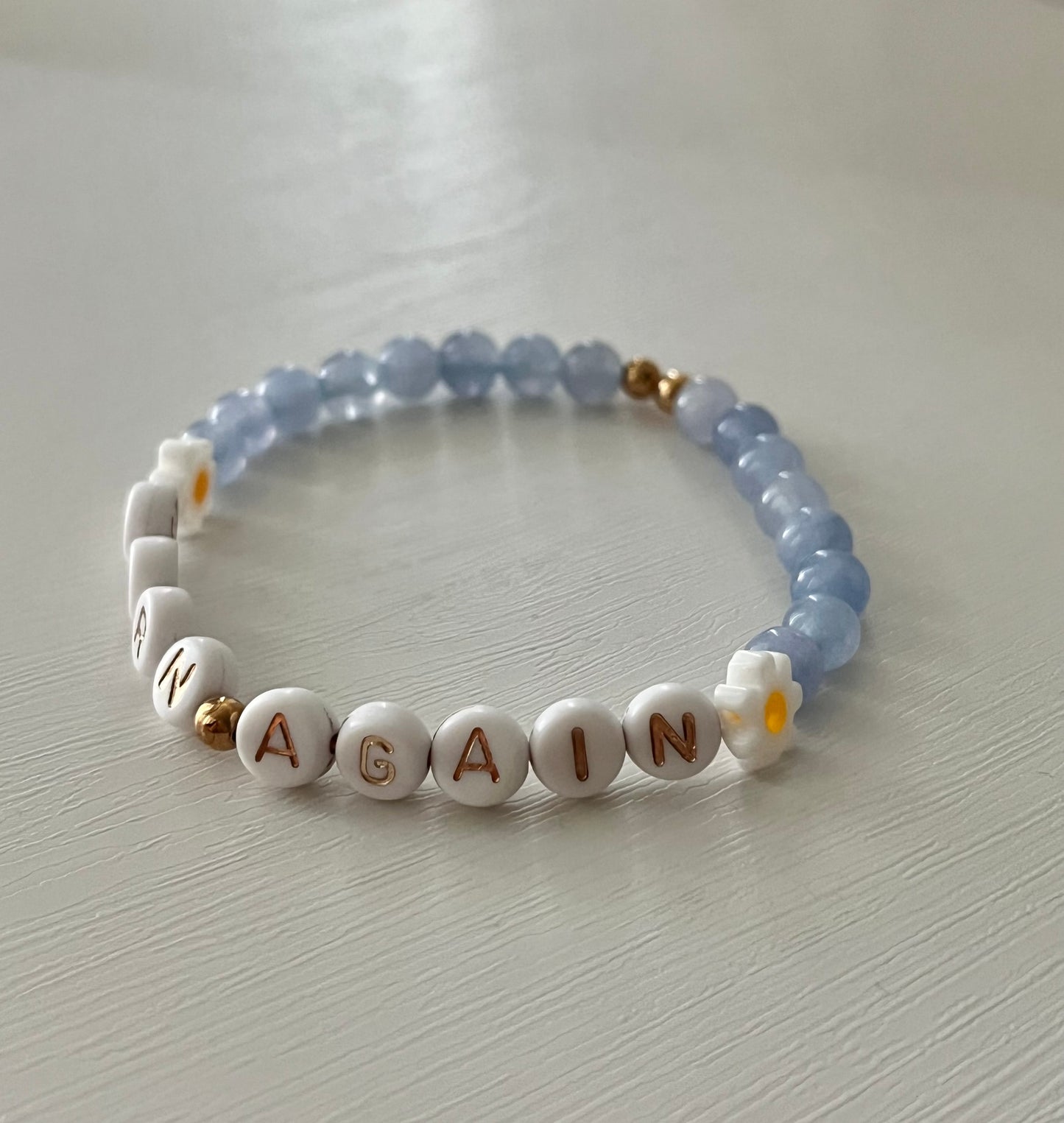 Sky Blue Born Again Beaded Bracelet