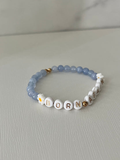 Sky Blue Born Again Beaded Bracelet