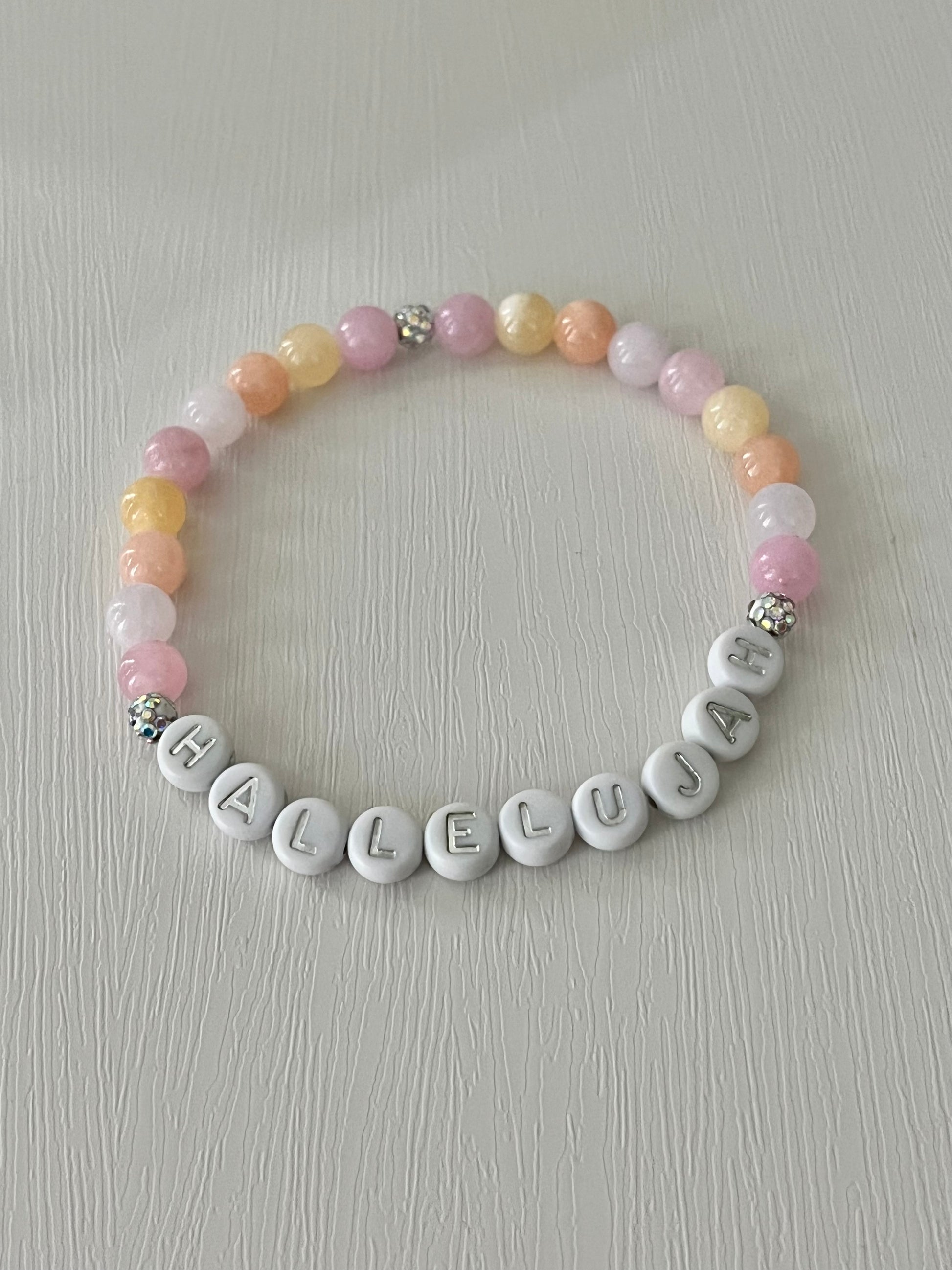 HALLELUJAH multicolored jade bracelet with sequined beads