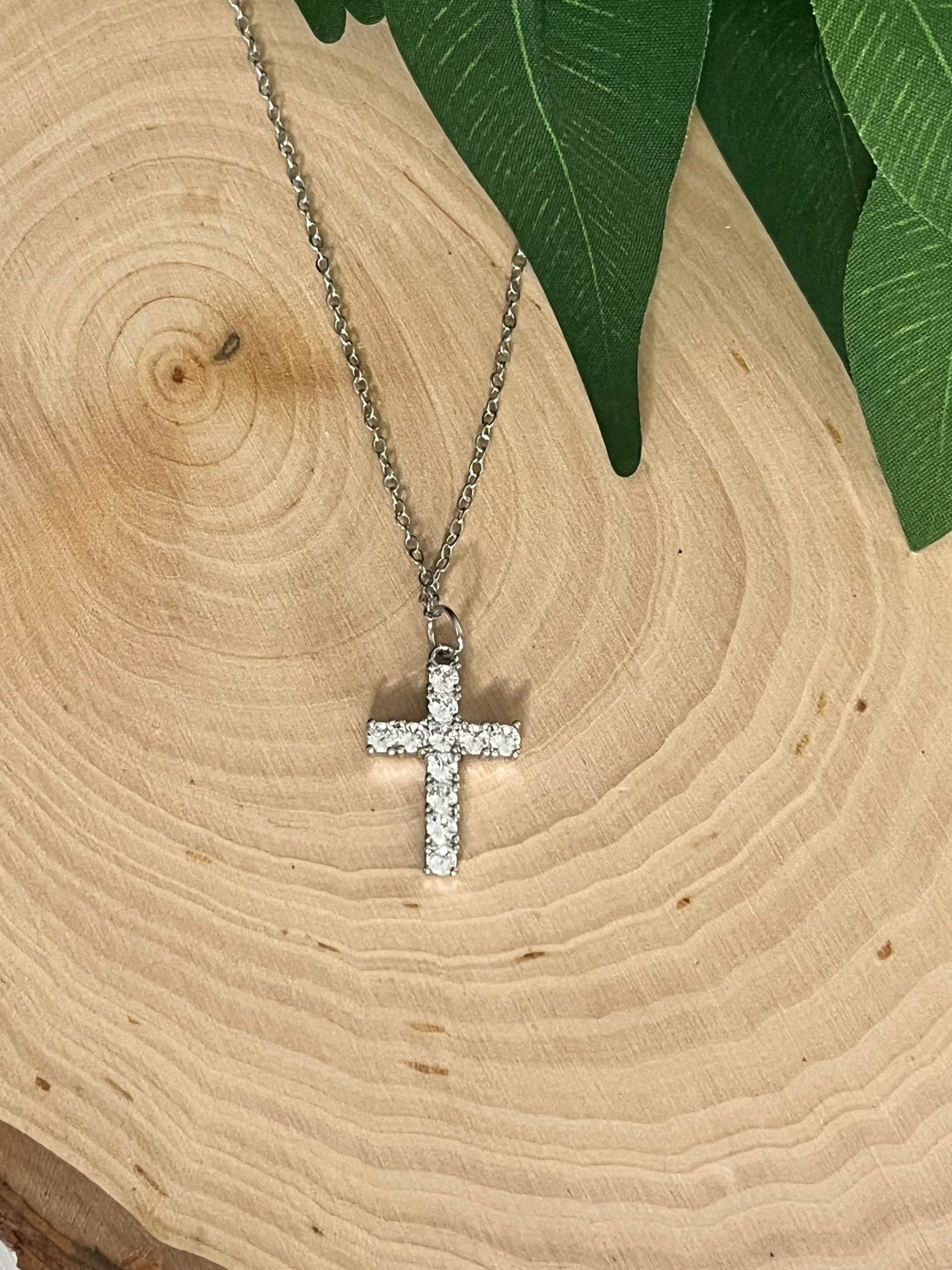 Silver Necklace with Cross Pendant – Christian Jewelry