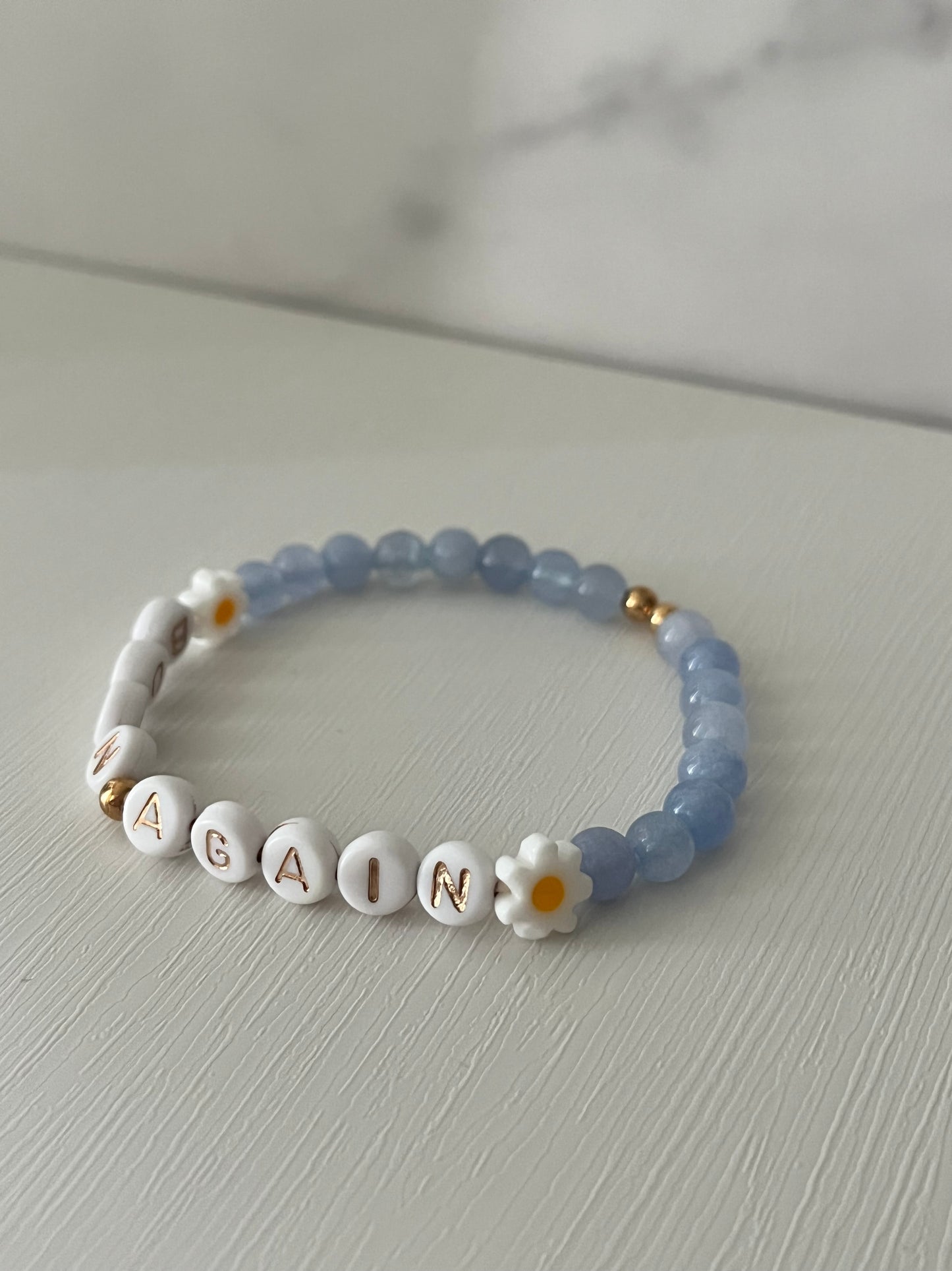 Sky Blue Born Again Beaded Bracelet