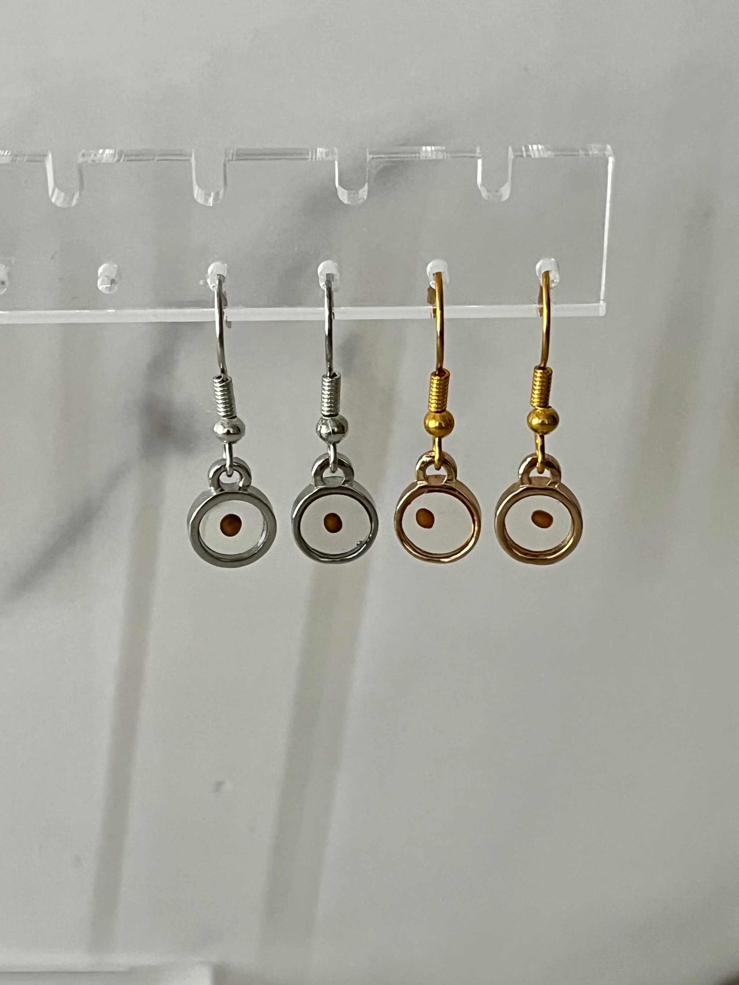 Mustard Seed Faith Earrings with gold or silver hooks, symbol of faith