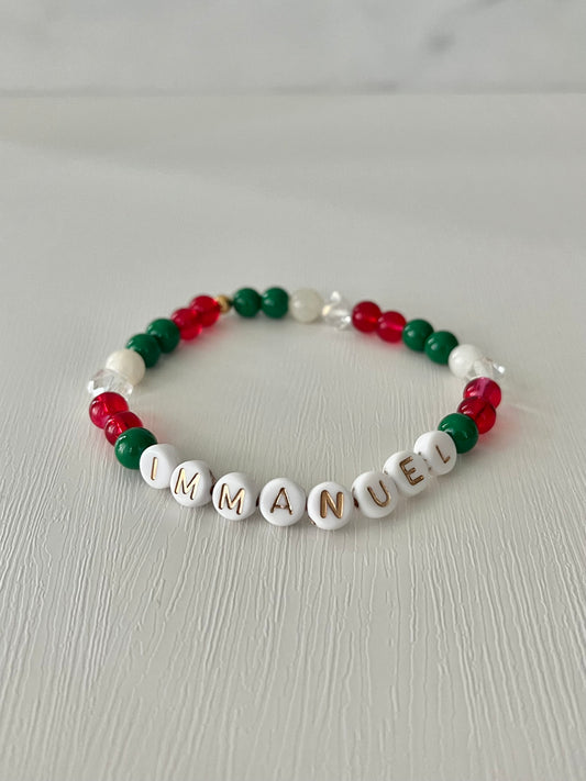 Christmas IMMANUEL beaded bracelet