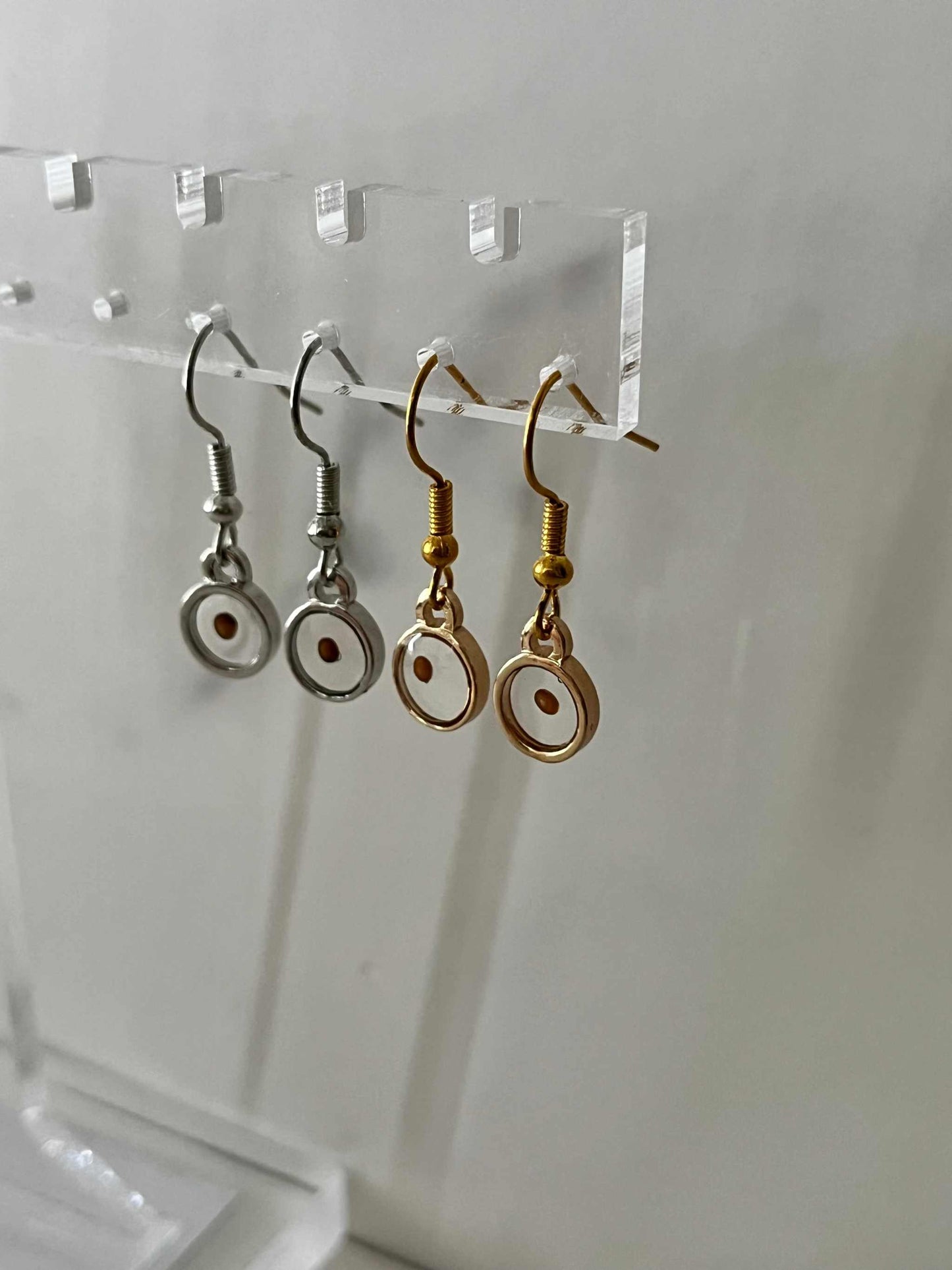 Mustard Seed Faith Earrings with gold or silver hooks, symbol of faith