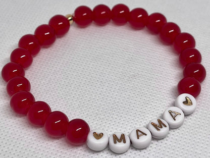 💖MAMA💖 glass or floral multiple colored beaded bracelets