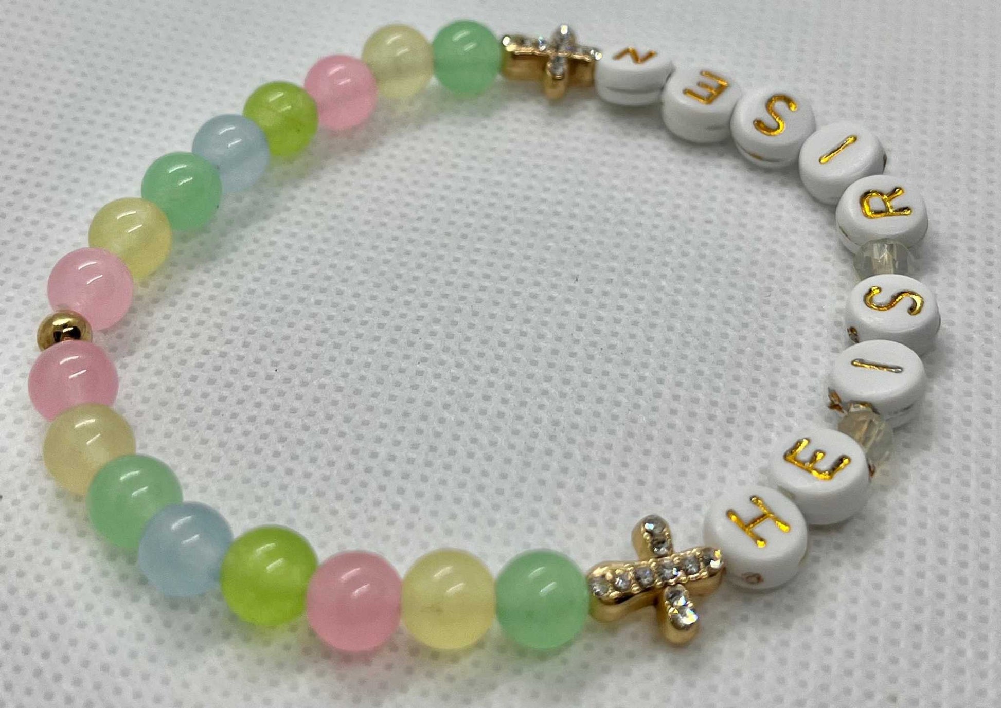 He Is Risen bead bracelet, Christian handmade jewelry.