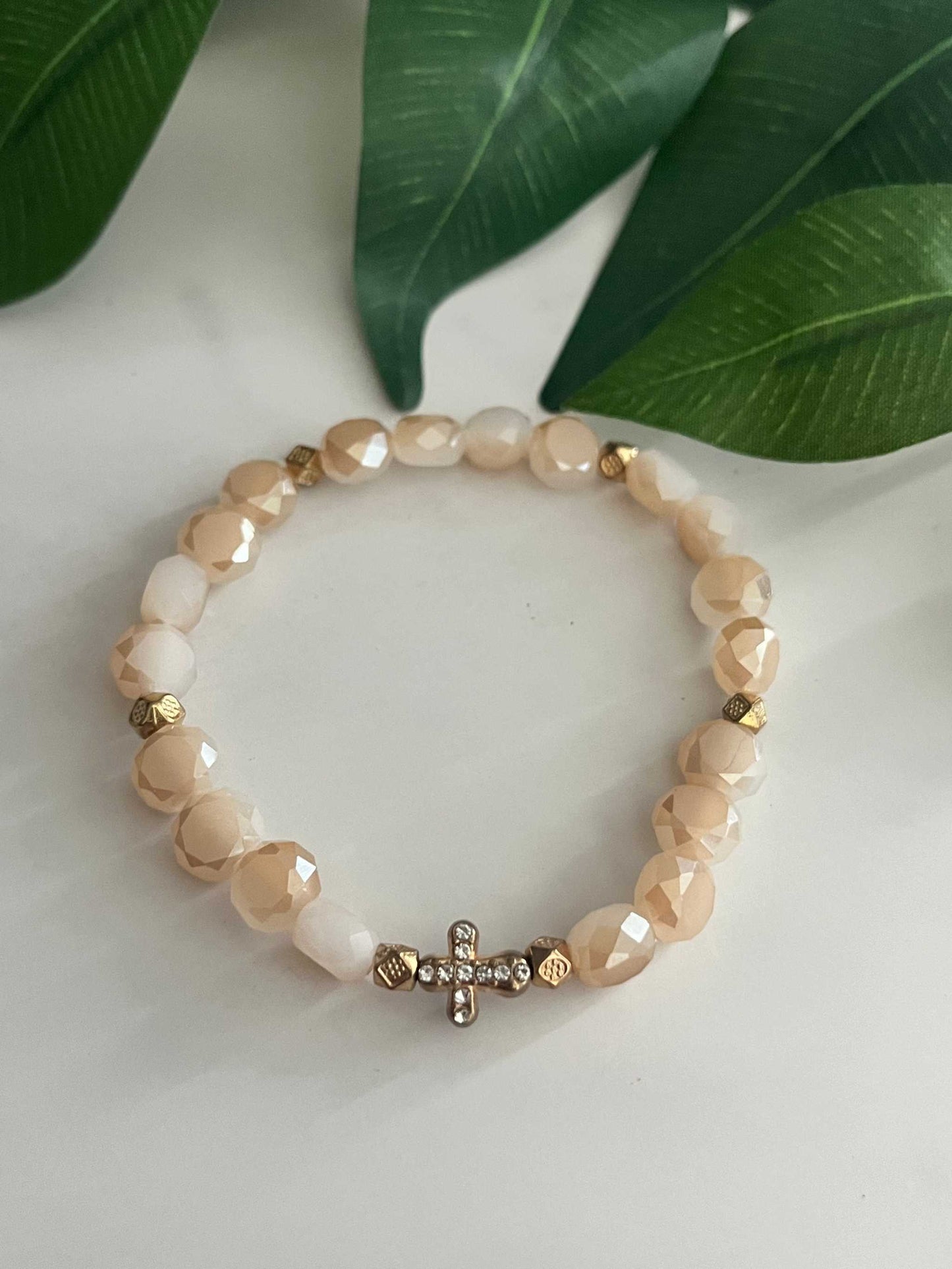 Cross Bead Bracelet Collection, faith-inspired jewelry, perfect for daily wear or gifts

