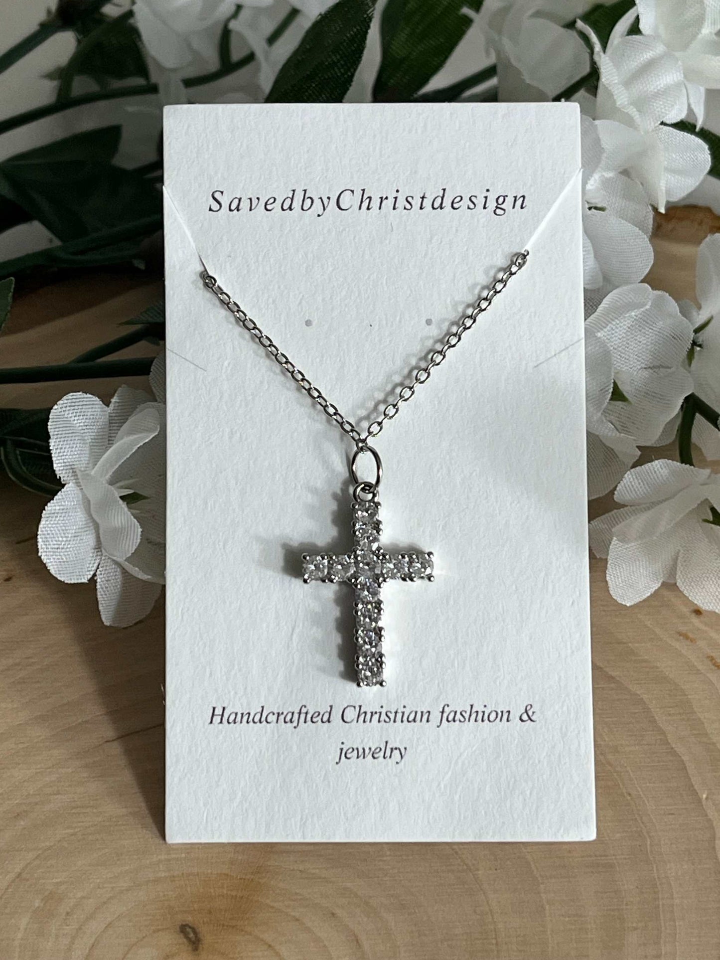 Silver Necklace with Cross Pendant – Christian Jewelry