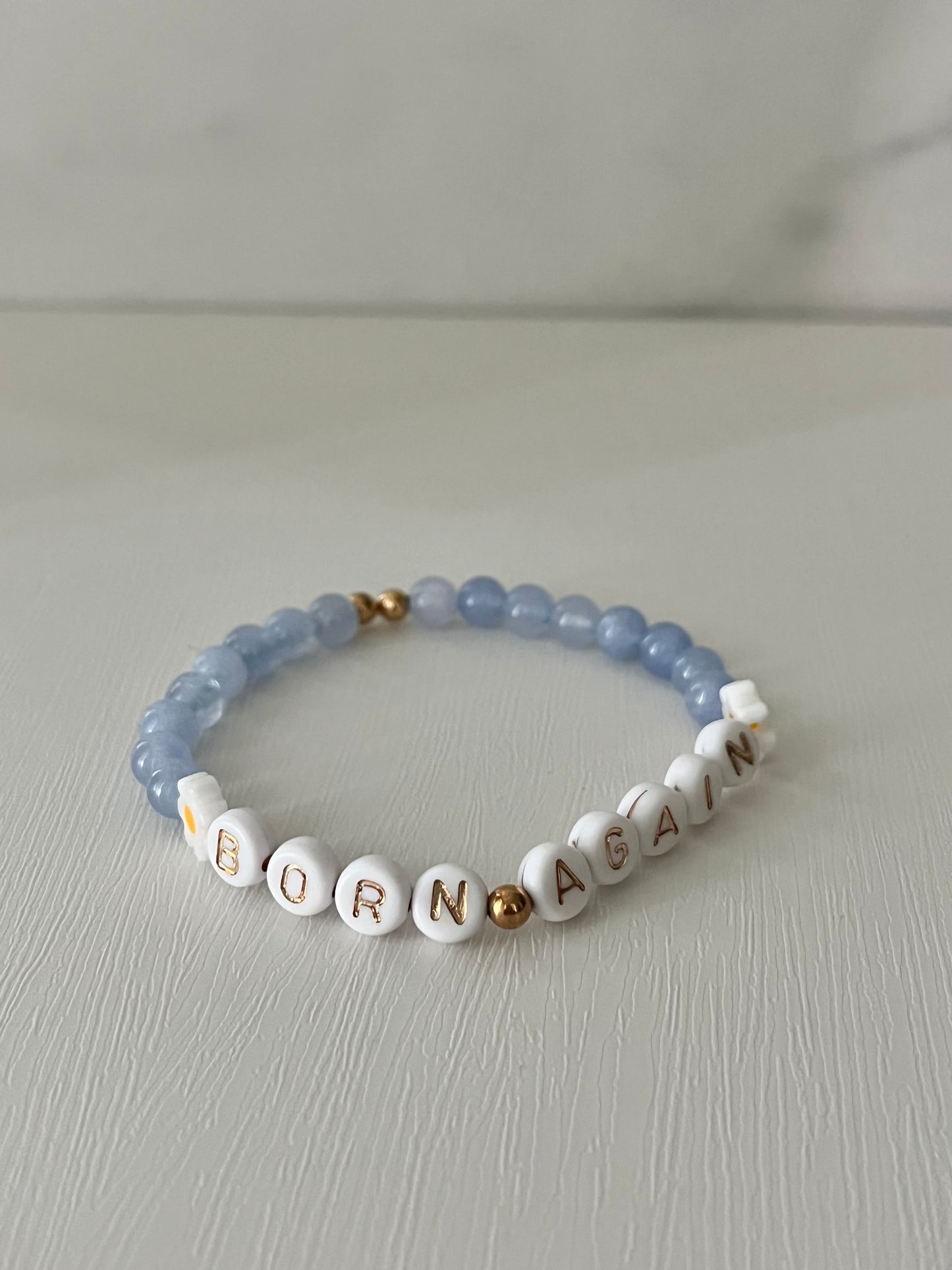 Sky Blue Born Again Beaded Bracelet