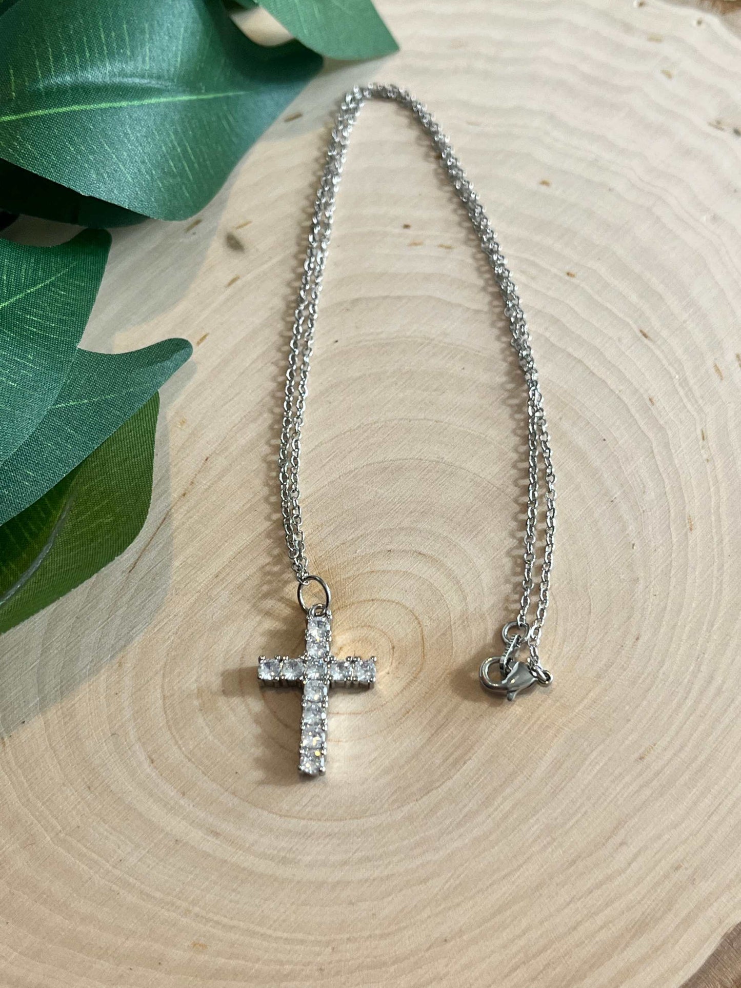 Silver Necklace with Cross Pendant – Christian Jewelry