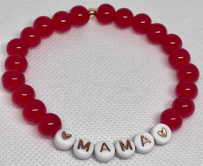 💖MAMA💖 glass or floral multiple colored beaded bracelets