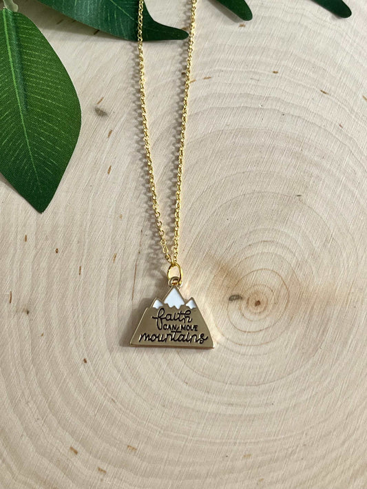 16K gold necklace with faith pendant, inspiring Christian gift.