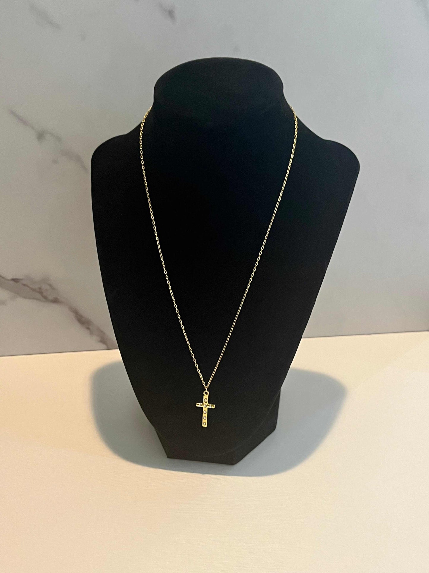 Gold Cross Pendant Necklace – Simply In The Cross 16K Christian jewelry.

