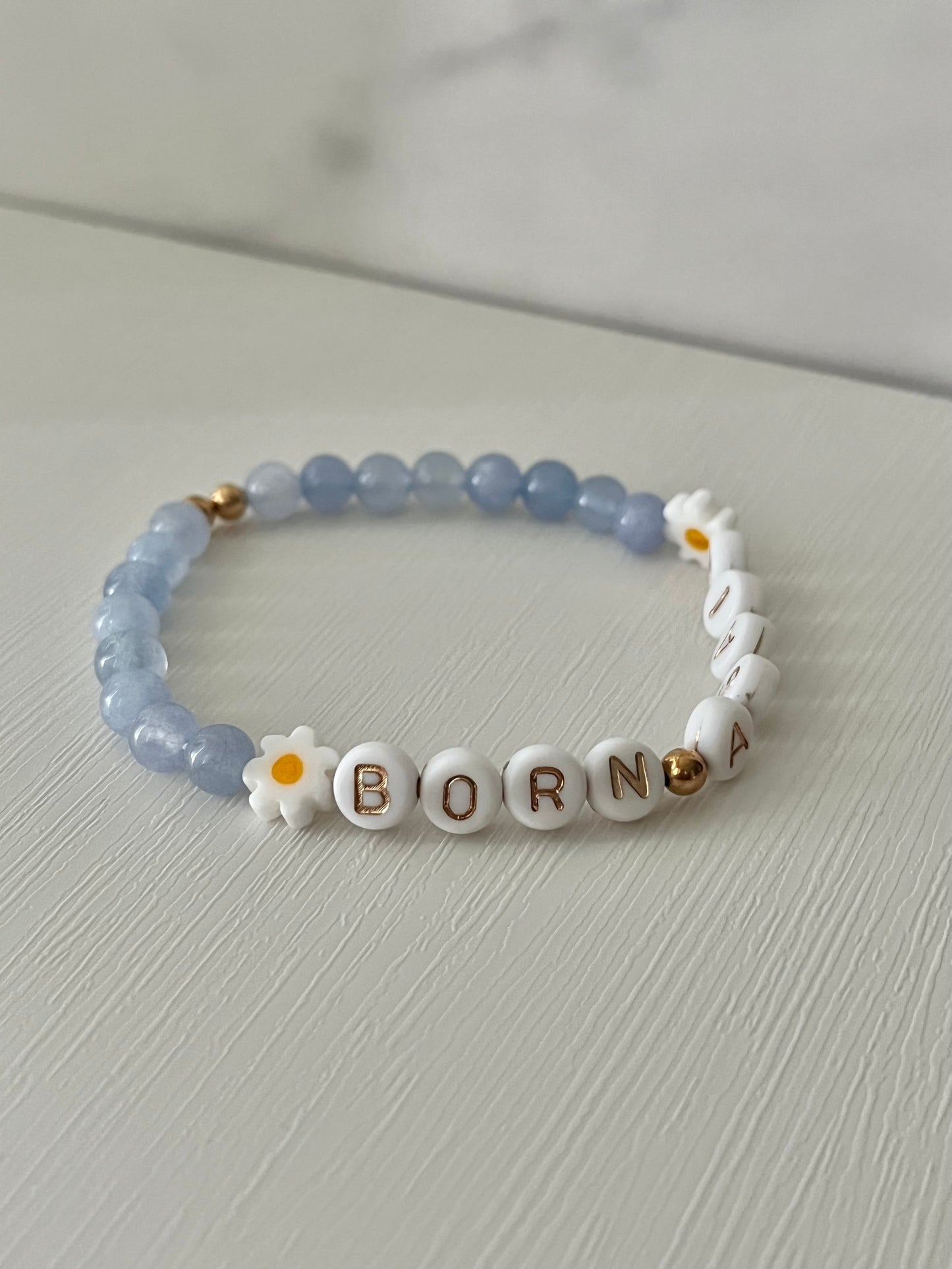 Sky Blue Born Again Beaded Bracelet