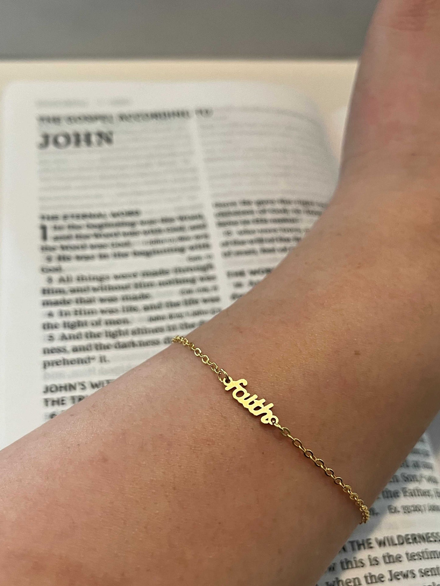 Limited Edition Gold Faith Bracelet – 16K gold with 14K gold-filled faith charm.

