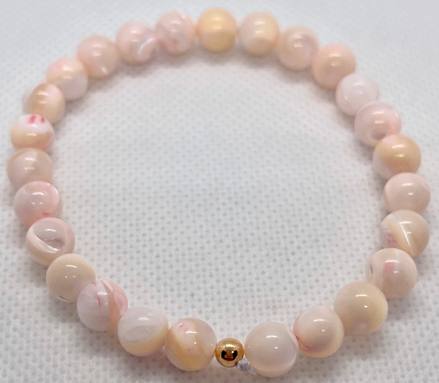 Pink mother of pearl stone bracelet