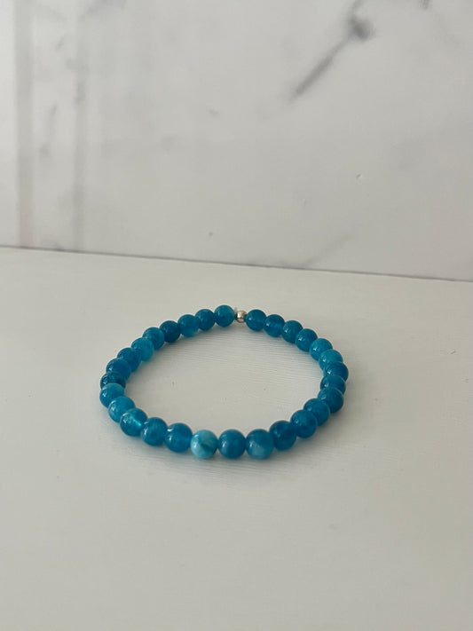 Teal opal beaded bracelet