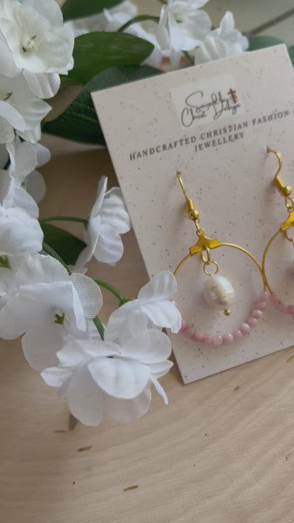 Earrings – Faith Pearl Pink Jewelry Inspired by Proverbs 31