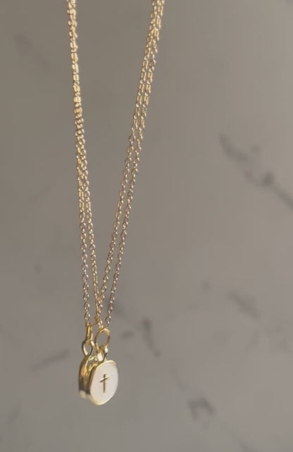 Gold Necklace with Pearl Cross *RESTOCKED– Simply in Christ