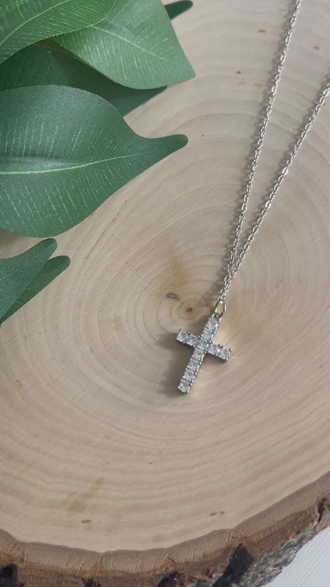 Silver Necklace with Cross Pendant – Christian Jewelry