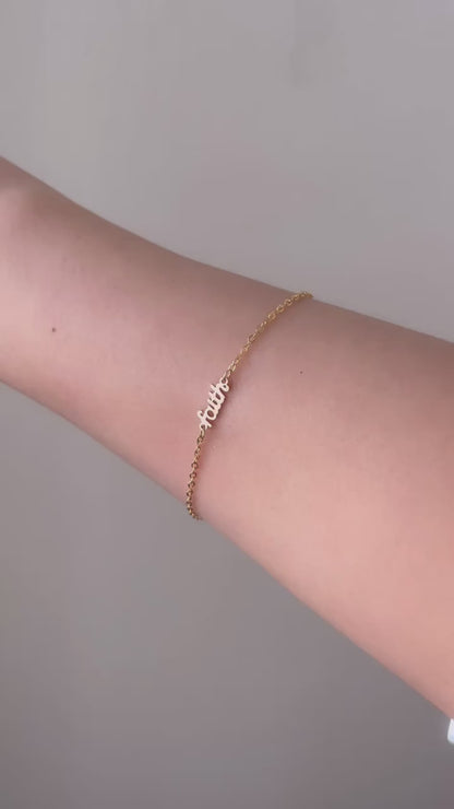 Limited Edition Gold Faith Bracelet – 16K Gold Christian Jewelry