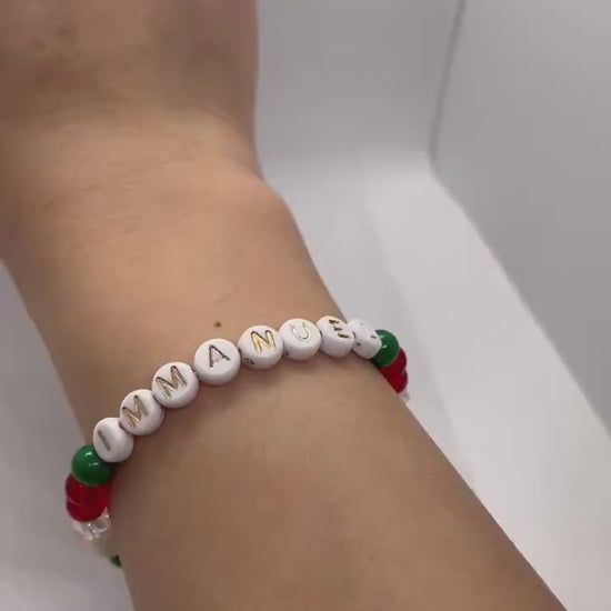 Christmas IMMANUEL beaded bracelet